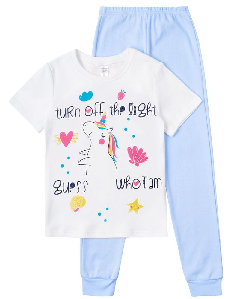 Garnamama dievčenské pyžamo s potlačou svietiacou v tme md122491_fm9 svetlo modrá 104